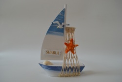 сувенир, дървена основа MDF фар 11х10 см. Shabla (6 модела, микс) морски дизайн