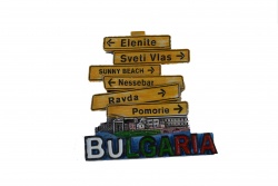 морски сувенир, часовник, настолен, корабче и фар Bulgaria 20х20 см. (2 бр. в стек)(R4)
