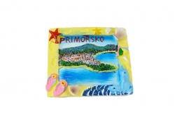 морски сувенир, дървена основа MDF морско изделие 11х10 см. Primorsko (6 модела, микс) морски дизайн (R4)