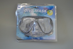 плувна маска за лице Temp Glass разделена с качествена закопчалка, черно, синьо, електрикаво жълто (Промоция- при покупка над 10 бр. базова цена 8.00 лв.)(50 бр. в кашон)
