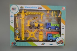 детска играчка от пластмаса, фрикшън- автовоз, вози животни 12х13 см.