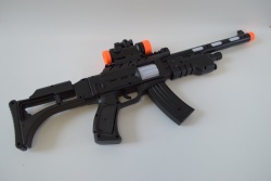 ДЕТСКА играчка от пластмаса, музикален, светещ AK47 в плик 44х18 см. (Промоция- при покупка над 12 бр. базова цена 5,70 лв.)