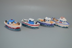 морски сувенир от полеризин, рибарска лодка 23,5х7х6 см. (морски дизайн) 12625 (R4)