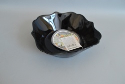 вълнообразна стъклокерамична купа, черна Bestwey 15,8x4x5 см. LFHW 70 (6 бр. в кутия)