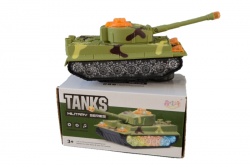 детска играчка от пластмаса, светеща, музикален танк 18х9х10 см. 3040