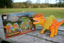 детска играчка, музикална, светещ динозавър, хищен 25х18 см. 030B