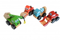 дървена играчка, самолетчета 6 модела (90 бр. в стек)