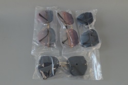 слънчеви очила, мъжки, пластмасова рамка, цветни стъкла 188 (20 бр. в кутия, микс)