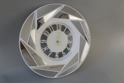 часовник, стенен, кръг, широка рамка, изпъкнали цифри 25 см. (2 модела)