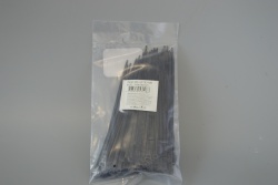кабелни връзки, миши опашки, черни 100 бр. пластмаса 15х2,5 см.