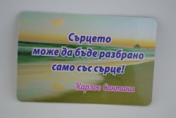 сувенир от полирезин магнит и пружинки цвете кала с кацнала на нея калинка 13,5 см.