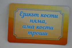 сувенирен магнит, стикер- цитат Пеньо Пенев 2 абзац 9х6 см.