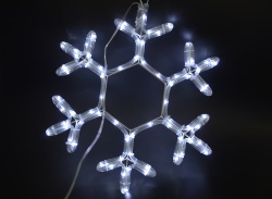 новогодишни лампи, снежинка, бяла 40см x 34см 3 м. LED(с всички изисквания и сертификати)(мах. отстъпка 10)
