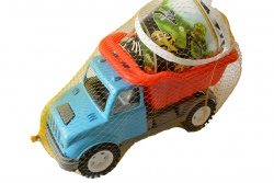 детска играчка, самолет и 4 малки превозни средства, от пластмаса на блистер 37х33 см. 220-1