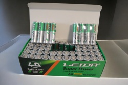 батерии LEIDA AA/R6 (4 бр. на блистер 60 бр. в кутия 1200 бр. в кашон)