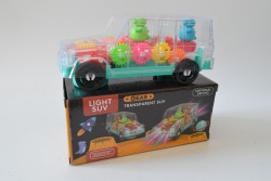 детска играчка от пластмаса, музикалн, светещ, движещ се булдог- полицай 21х11 см. А03