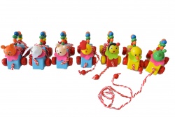 дървена играчка, кантар с тежести 21х18,5 см. 93-573
