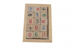 дървена играчка, математика 11х7 см.94-643