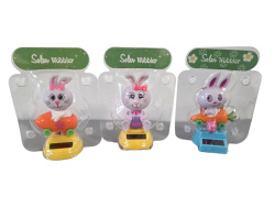соларен пластмасов сувенир, зайчета 3 модела 10,5х6х5,5 см.