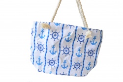 плажна чанта, лама 43х36 см. с подплата и портмоне, плетени дръжки