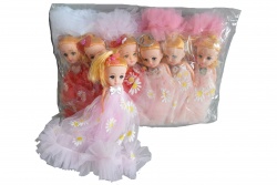 ДЕТСКА играчка от пластмаса, кукла в кутия с дълга плитка и лъскави дрехи 32 см. 190573 (Промоция- при покупка над 8 бр. базова цена 5,35 лв.)