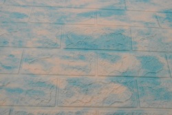 декор за стена, тип тухли, преливащо бяло/розово/лилаво/синьо 77х77 см. АА 128