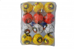 детска играчка, меко топче E.V.A. 6,3 см. футболни топки (12 бр. в стек) ТР