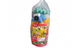ДЕТСКА играчка от пластмаса, конструктор, едри елементи в топка 17 см.(Промоция- при покупка над 4 бр. базова цена 9,00 лв.)