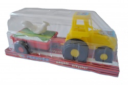 ДЕТСКА играчка от пластмаса, фрикшън, автовоз, вози 3 цветни, строителни машини 42х14х11 см.688-01 (Промоция- при покупка над 8 бр. базова цена 6,18 лв.)
