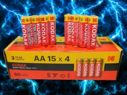 батерии KODAK АА R 06 ZINC (4 бр. на блистер 60 бр. в кутия)(максимална отстъпка 10)