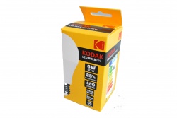 крушка KODAK LED A060 E27 480 LM 6W топла светлина (20 бр. в кутия)(максимална отстъпка 10)