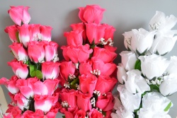ИЗКУСТВЕНО цвете, букет цветенца с островидна украса 32 см. CXH003 (12 бр. в стек, микс)(Промоция- при покупка над 36 бр. базова цена 1,08 лв.)