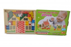 дървена играчка, логика- кутия с чук в естествен цвят 14х11х10 см. 93-646