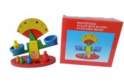 дървена играчка, кантар с тежести 21х18,5 см. 93-573