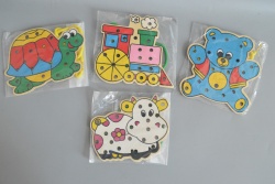 дървена играчка, домино, плодове в кутия 15х5х2 см.