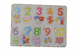 дървена играчка- часовник 28 см.