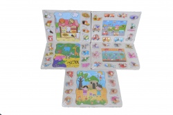 дървена играчка, дъска с цифри и английски букви 30x22 см. 92-771