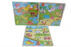 дървена играчка, лабиринт 10х14х9,5 см. (3 модела)