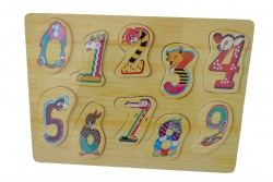 дървена играчка, магнитна дъска с цифри - математика 29х29 см. 93-385