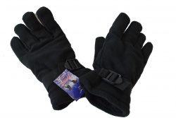 мъжки ръкавици, зимни, ватирани, черни P.U. (12 бр. в стек)