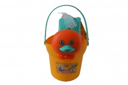 плажна играчка от пластмаса, кофичка- пате 15х26 см. 5 аксесоара 2001 (R8)