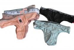 бикини, дамски XX-XXL памук 8 разцветки, дантела (12 бр. стек) 6144