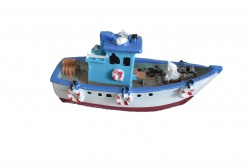 сувенир от полеризин, риболовна лодка 15,5х5,5х5,5 см. 2 дизайна 29101