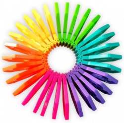 ДЕТСКА играчка от пластмаса 4 въртящи се окръжности в плик, различни цветове 6,6х6,6 см.(Промоция- при покупка над 15 бр. базова цена 0,68 лв.)