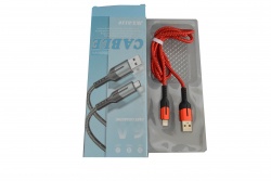 аксесоар за телефон, кабел USB 1 м. 3 A Iphone бързозареждащ в кутия (20 бр. в стек)
