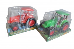 детска играчка от пластмаса, фрикшън, трактор с плугове 34х12 см. 628- 2 F