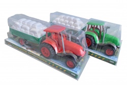 детска играчка, трактор от пластмаса в P.V.C. опаковка 15х9х10 см. 0488-1