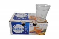 стъклени чаши за алкохол (ракия) 7,5х6,5 см. 6 бр.