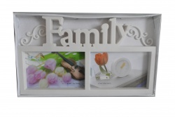 РАМКА за снимка 2 снимки, хоризонтални 10x15 см. колаж 33х19 см.Family(Промоция- при покупка над 18 бр. базова цена 3,06 лв.)(72 бр. в кашон)