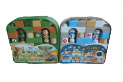 детска играчка от пластмаса, конструктор, метални елементи, влак 35х27х6 см. 340 части